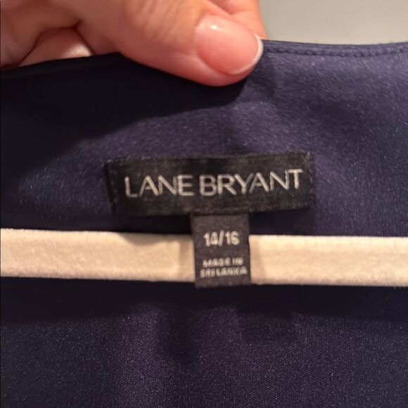 Lane Bryant Blue and White Sleeveless Halter Maxi Dress size 14/16 - Picture 2 of 4